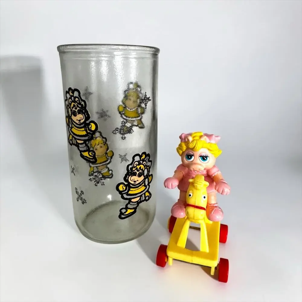 Vintage Muppet Babies Glass & Miss Piggy Horse Toy Lot | 1989 Henson Collectible